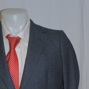Connock & Lockie London Blue Brushed Flannel One Button Suit 38S